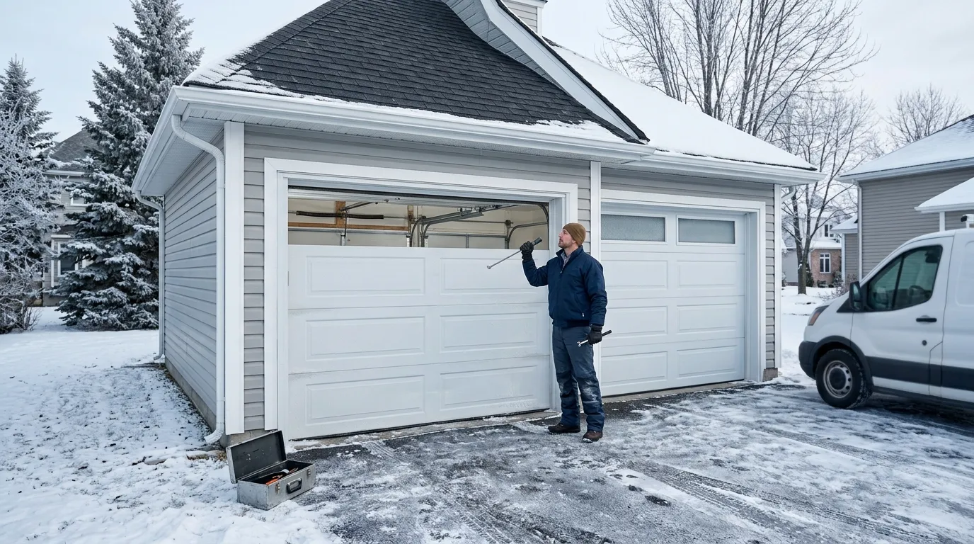 Why Garage Door Springs Snap in Forest Lake's Cold